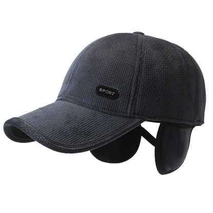 Warm Winter Baseball Cap with Ear Flaps For Men
