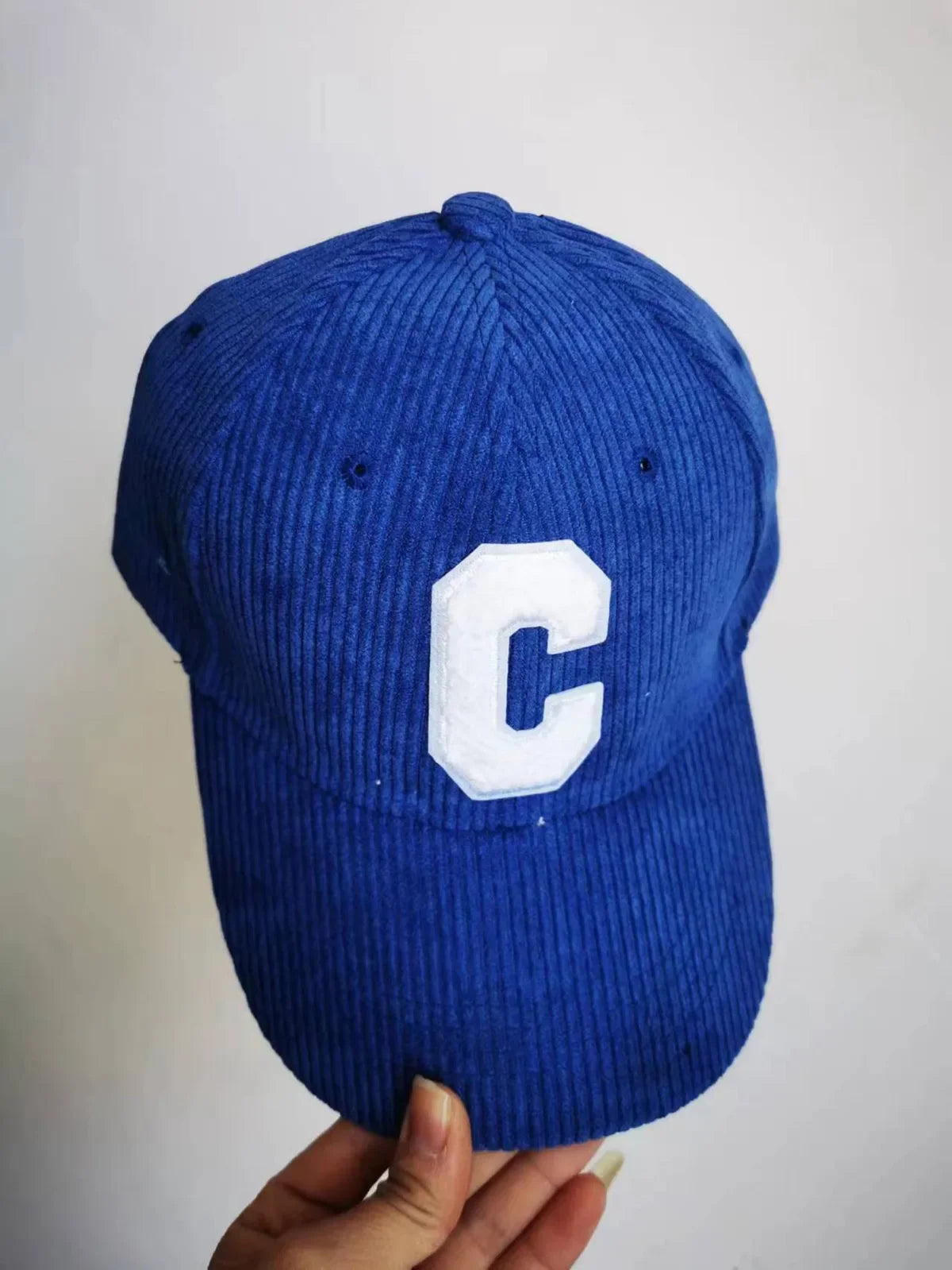 Corduroy Baseball Cap Ladies Fashion C Letter Snapback Hat Adjustable Casual Hip Hop Cap For Men