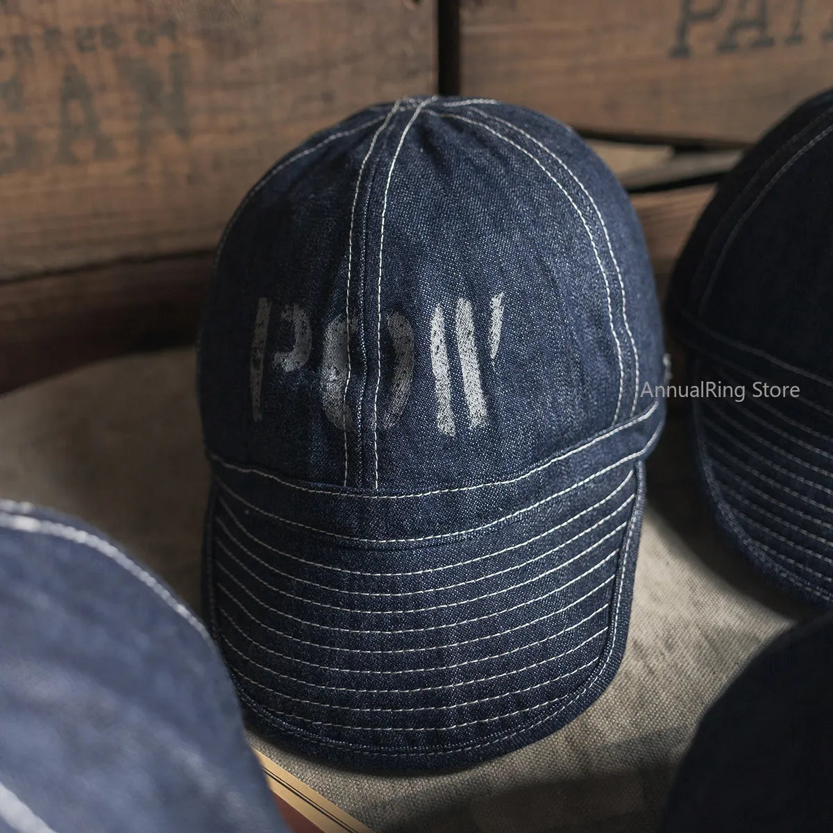 Bronson POW Prisoner Selvedge Denim Cap Baseball Hat