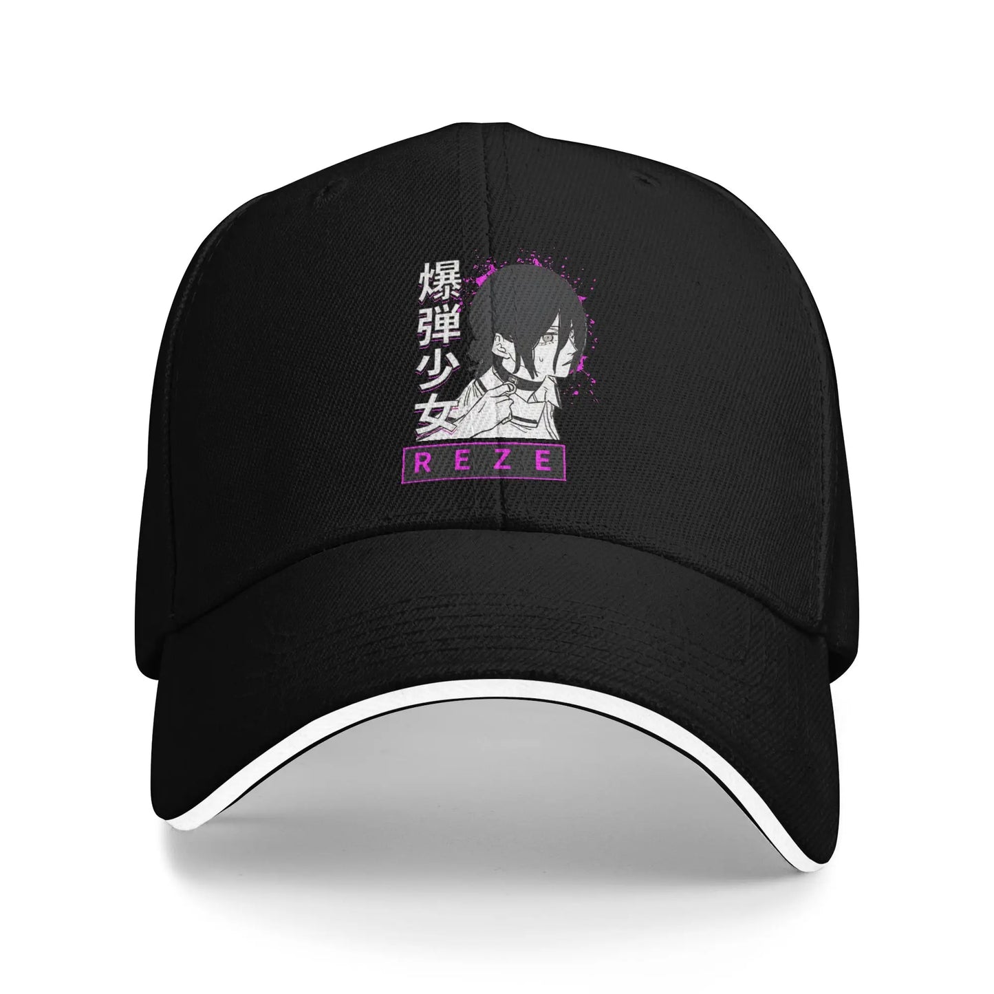 Reze Chainsaw Man Baseball Cap Fashion Anime Sandwich Cap Men Women