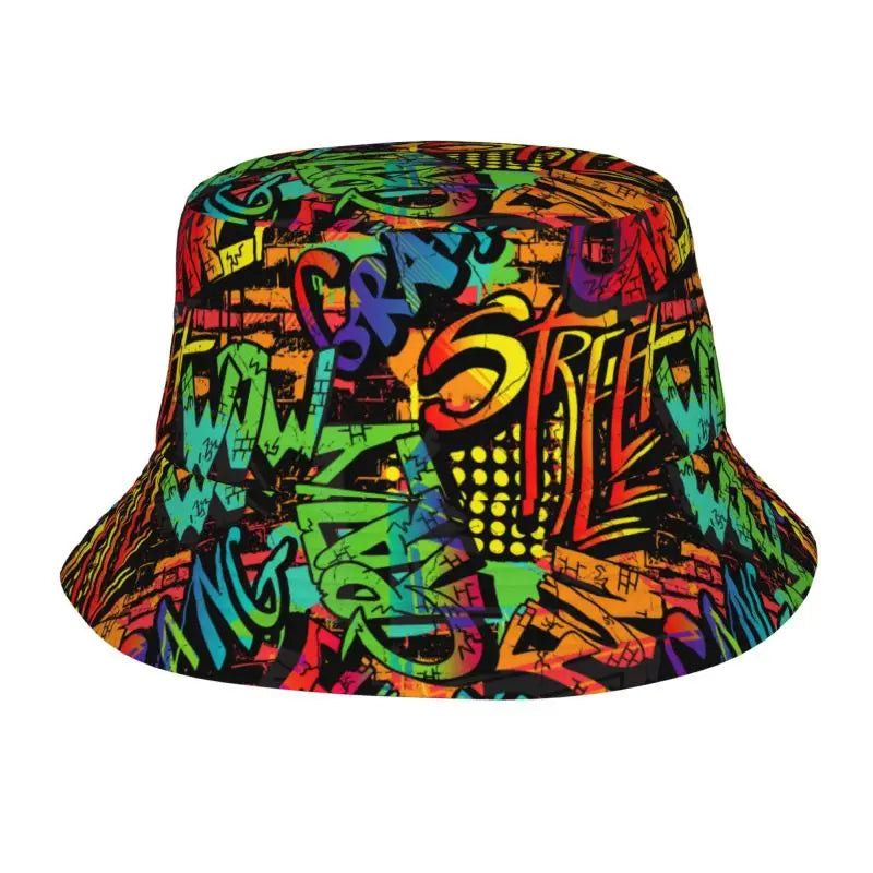 Colorful Graffiti Art Print Bucket Hat