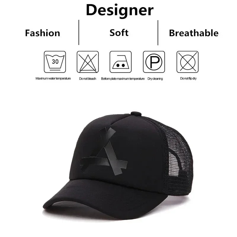 New Unisex A- Letter Printing Baseball Net Caps Hip Hop Cap Spring And Summer