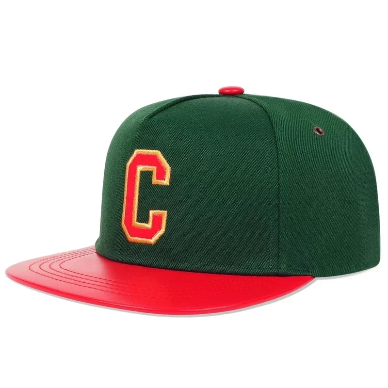 Unisex C Letter Embroidery Hip-hop Hats Adjustable Casual Snapback Caps