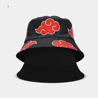 Japanese Anime Cartoon Red Cloud mbroidery Bucket Hat