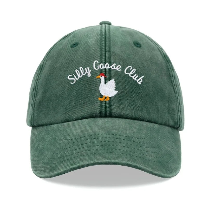 Vintage Soft-Top Baseball Cap With Chicken Print