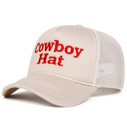 Unisex Cowboy Hat Letter Embroidery Baseball Caps