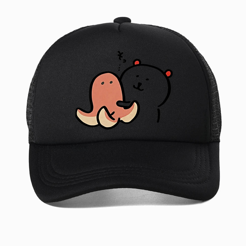 Funny Joke Bear Print Baseball Cap