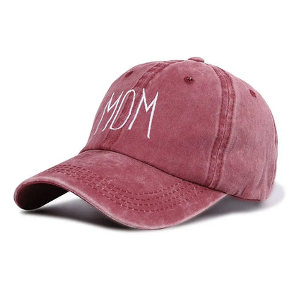 DAD MOM Embroidery Baseball Caps Vintage Washed Denim Baseball Hats