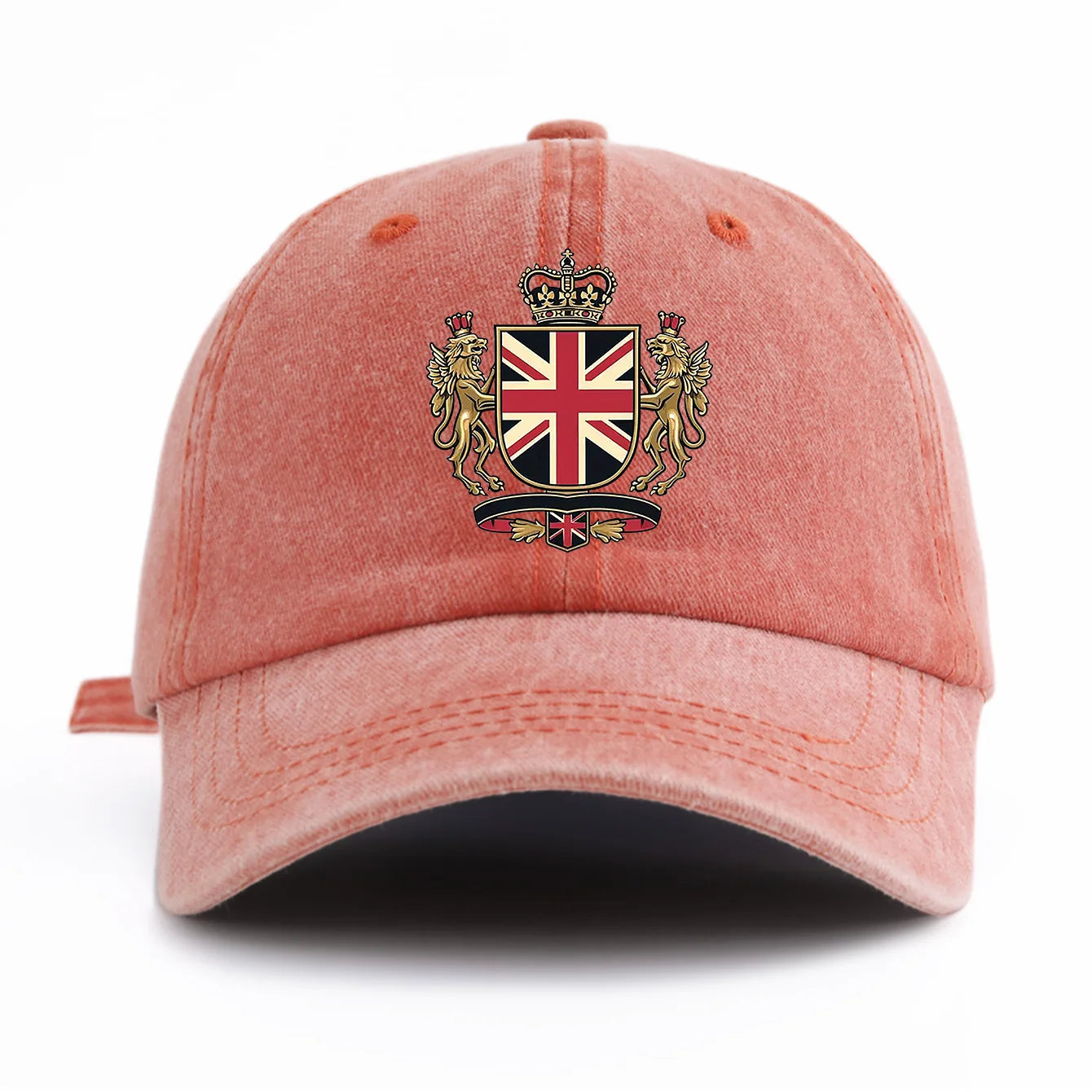UK Print Washed Baseball Cap For Adults