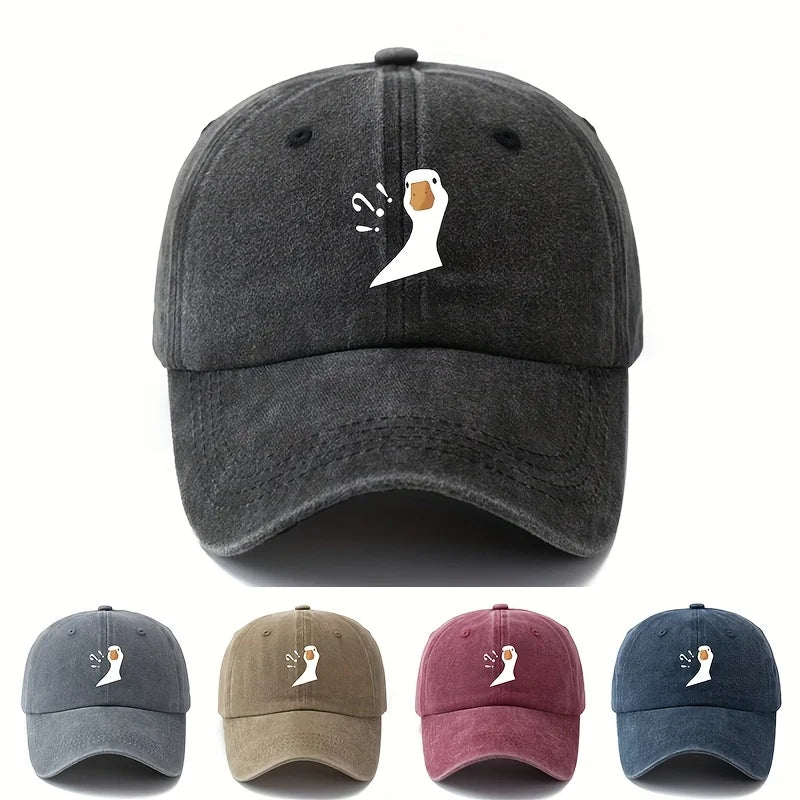 Cute Duck Pattern Printed Baseball Hat