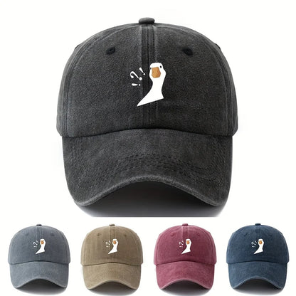 Cute Duck Pattern Printed Baseball Hat