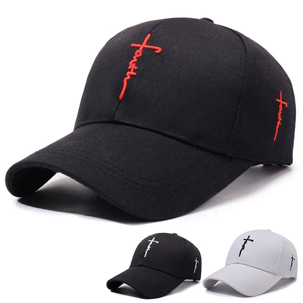 Embroidery English Cross Casual Baseball Cap Men's Women's