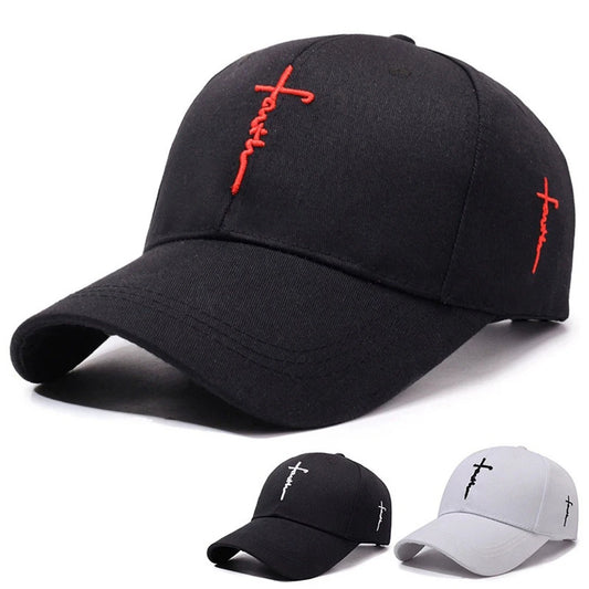 Embroidery English Cross Casual Baseball Cap Men's Women's