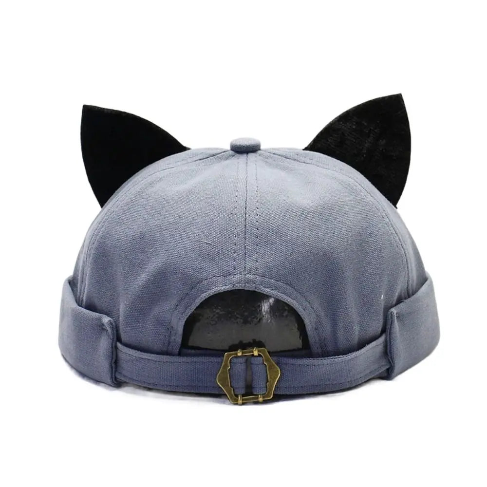 New Cute Cat Ears Bucket Hats Women Streamer Fisherman Hat Casual Panama Outdoor