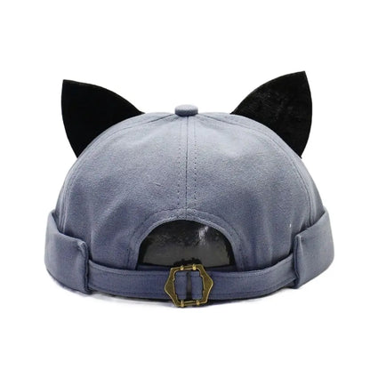 New Cute Cat Ears Bucket Hats Women Streamer Fisherman Hat Casual Panama Outdoor