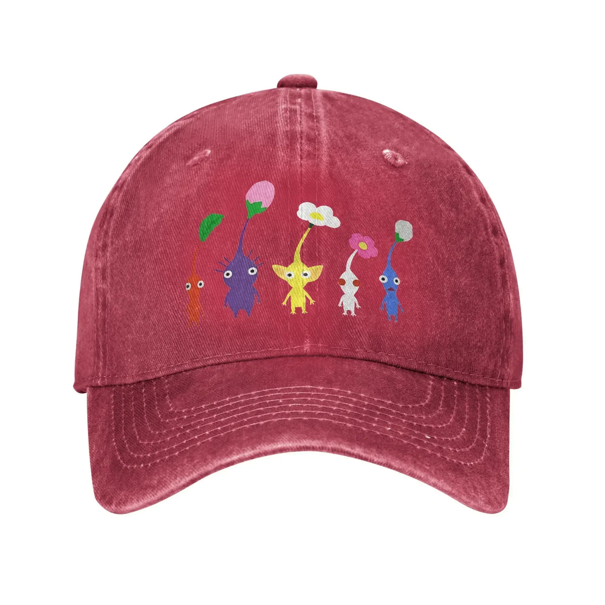 Cute Pikmin Pattern Print Cap For Men Women Cotton Anime Cartoon Lerisure Wear Baseball Cap