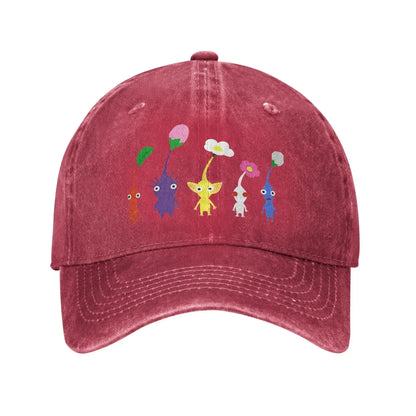 Cute Pikmin Pattern Print Cap For Men Women Cotton Anime Cartoon Lerisure Wear Baseball Cap