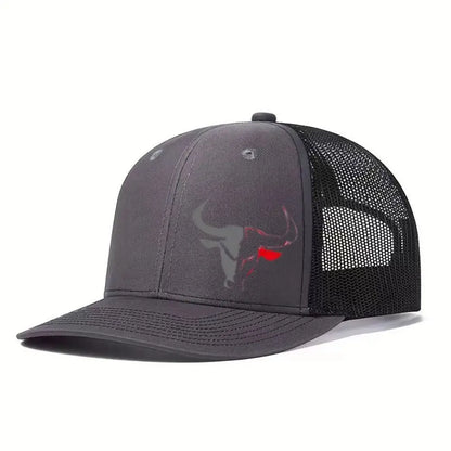 Casual Bull Head Print Summer Baseball Cap Mesh