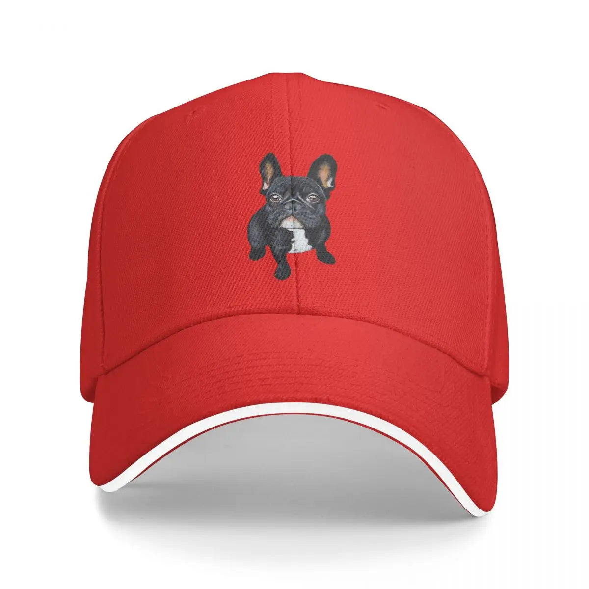 Cute French Bulldog Print Cotton Baseball Cap