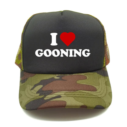 Funny I Love Gooning Baseball Caps Cool Summer Men Mesh Net Hat