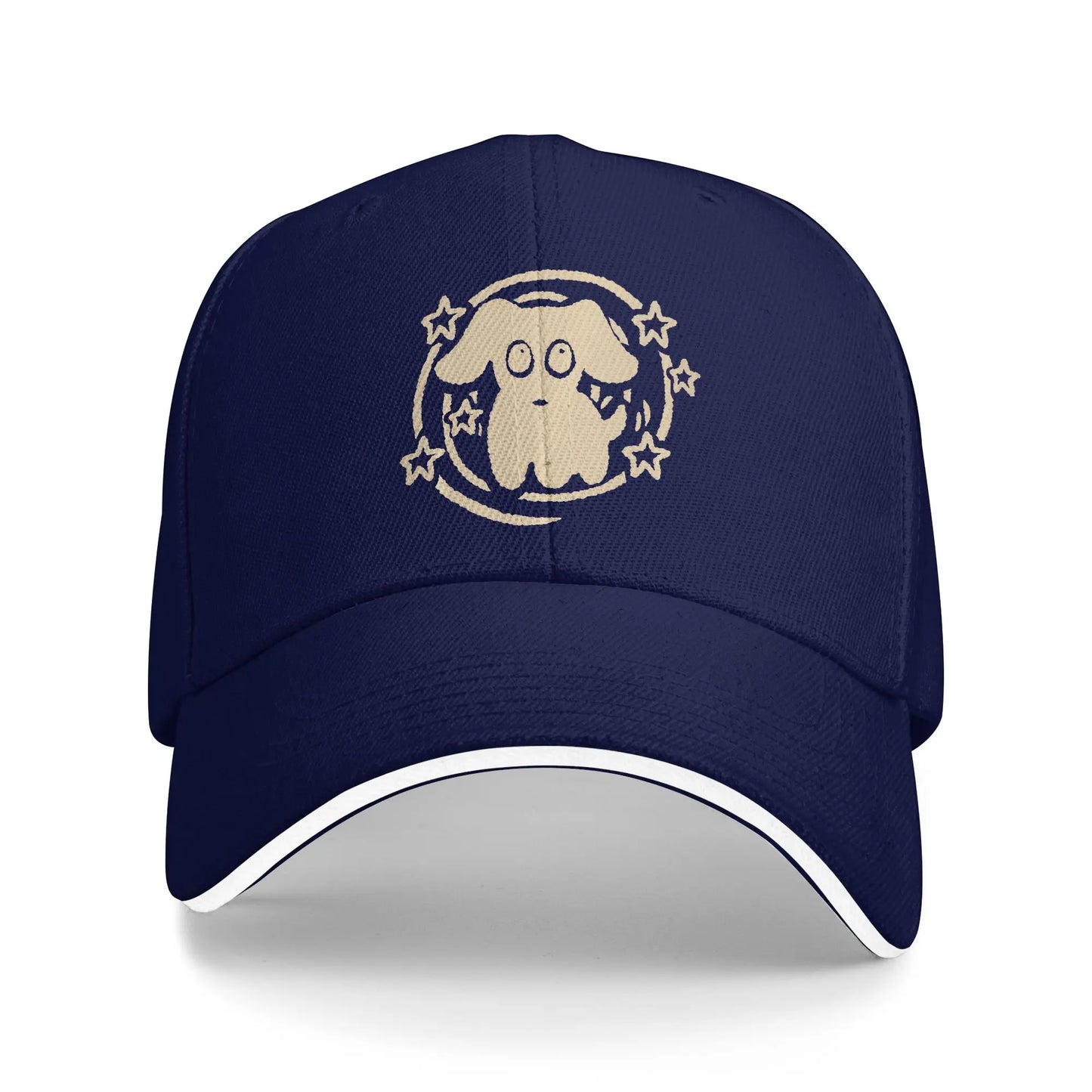 Happy Dog Mutt Puppy Pooch Under Starry Tail Comt Baseball Cap
