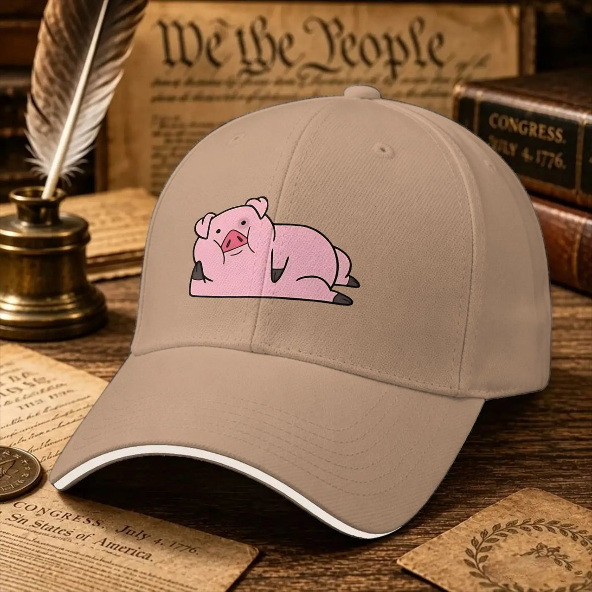 Waddles The Pig Baseball Cap Gravitys Falls