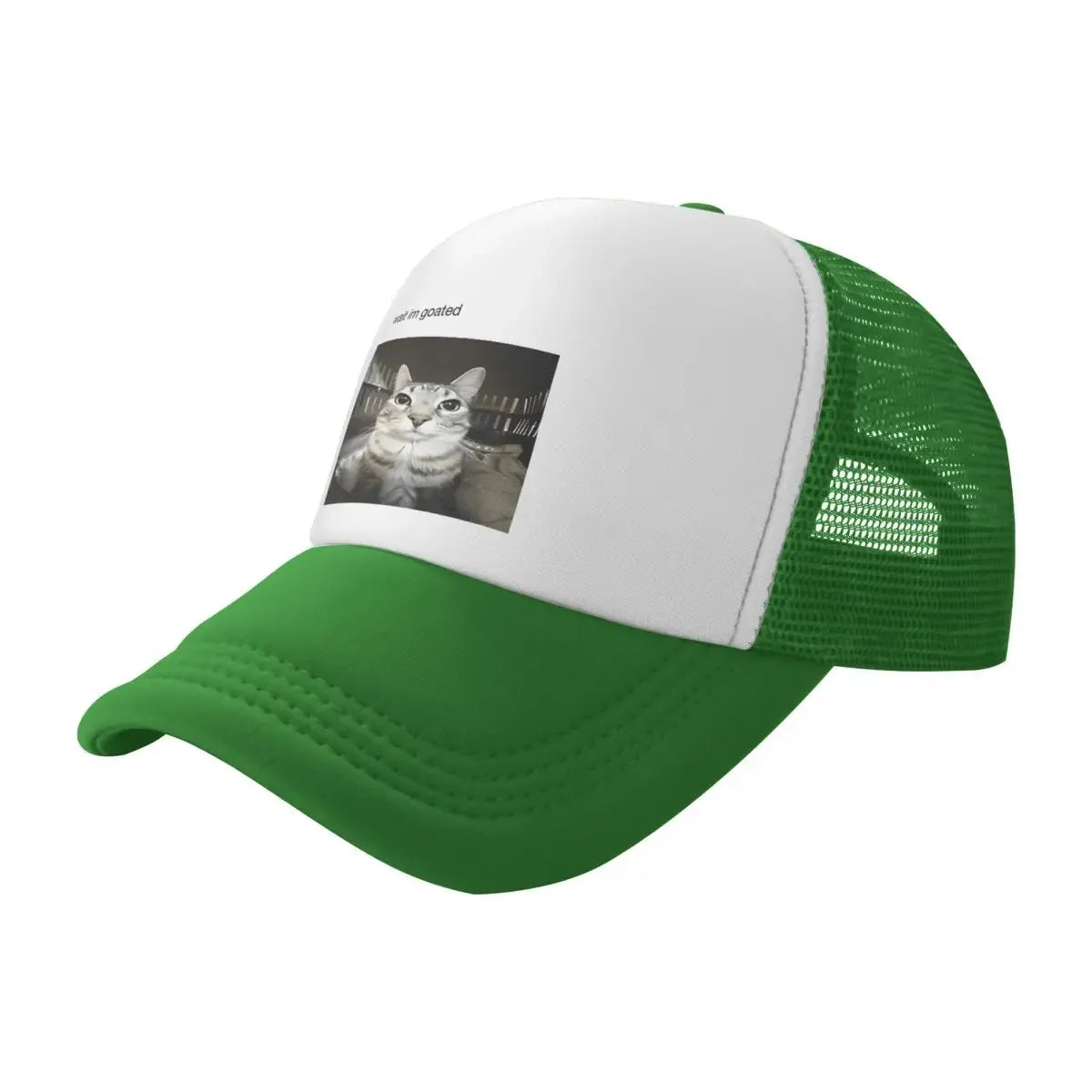 Wait I'm Goated Cat Mesh Baseball Cap
