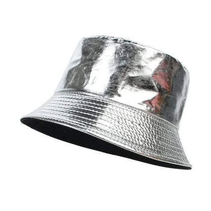 Fashion Shiny Hip-Hop Bucket Hat for Women Men