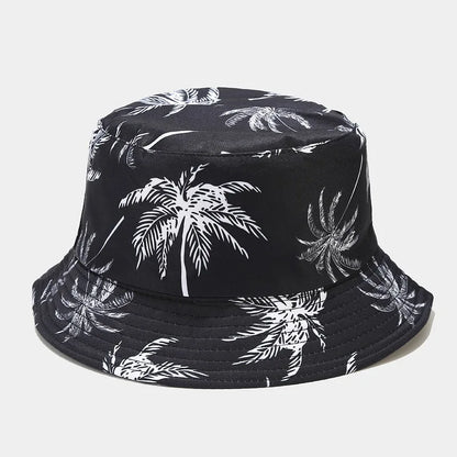 Bob Men’s Fashion Coco Print Bucket Hat Unisex Fisherman Hat Women’s