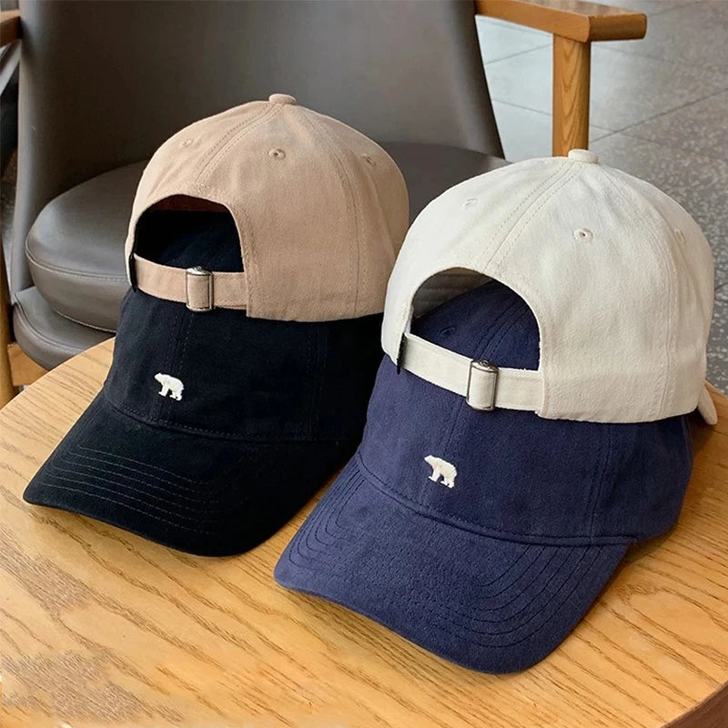 Fashion Baseball Cap For Women And Men Embroidery Polar Bear Hip Hop Snapback Caps