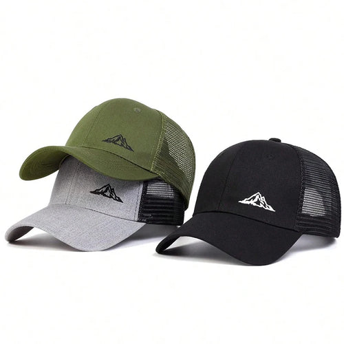 Unisex Mountain Range Embroidery Baseball Caps