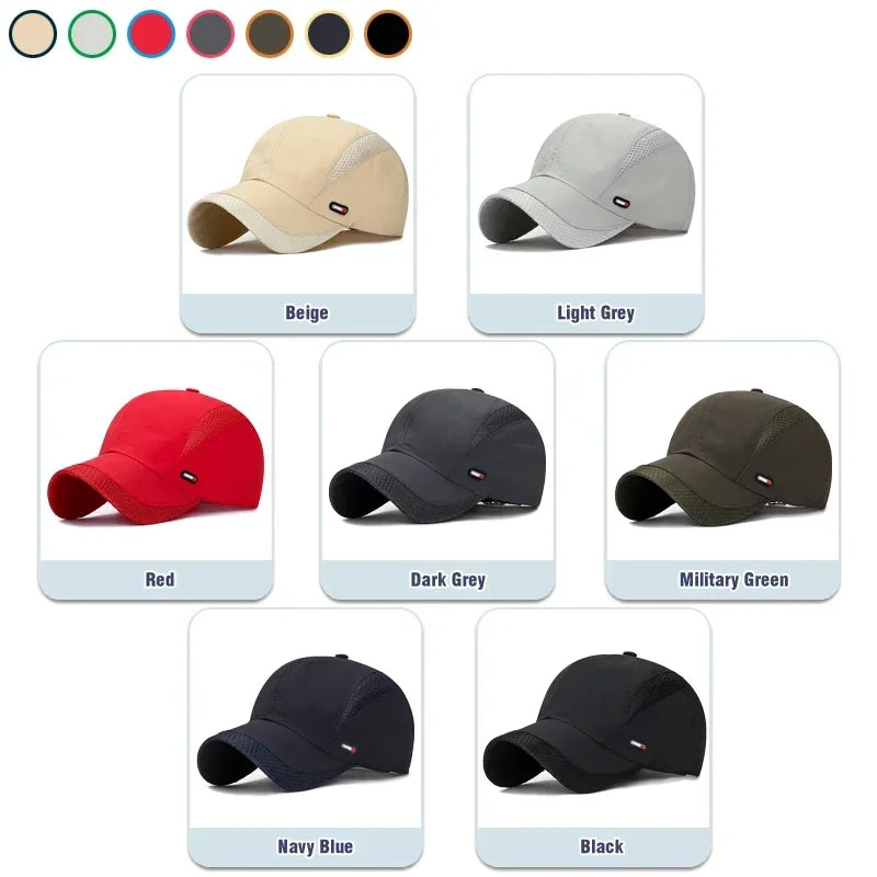 Summer Breathable Mesh Quick-Drying Hat Outdoor Sports Hat Sun Hat Baseball Caps