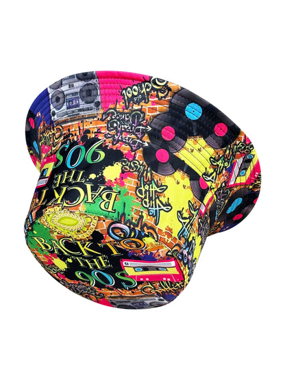 Fashion Retro Graffiti 80s 90s Bucket Hat