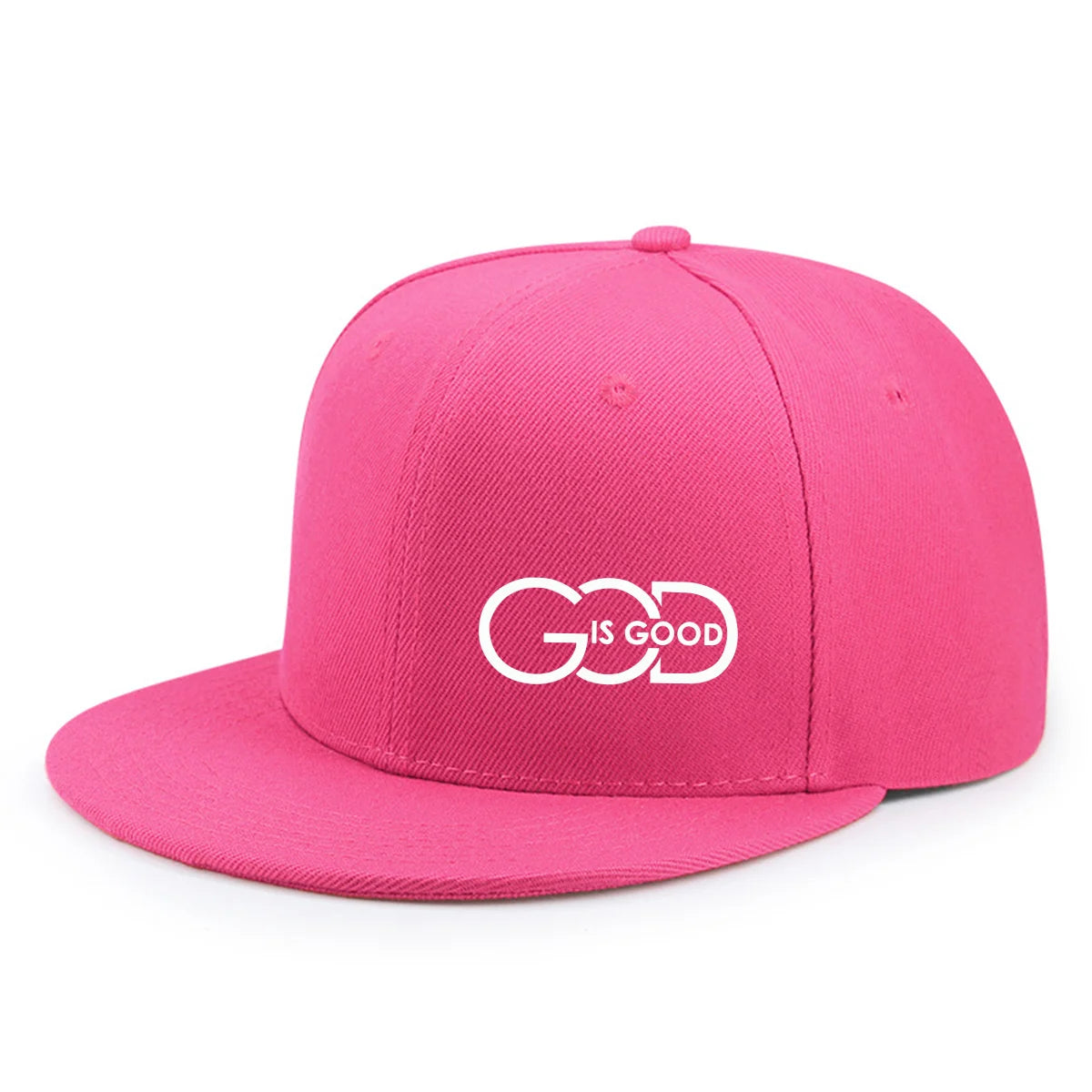 Unisex Adjustable Snapback Cap Street Flat Brim Hat Printed GOD IS GOOD