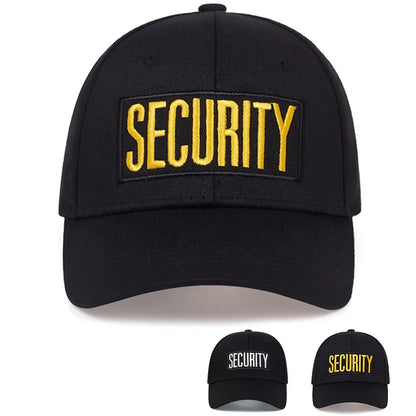Unisex SECURITY Letter Embroidery Baseball Caps