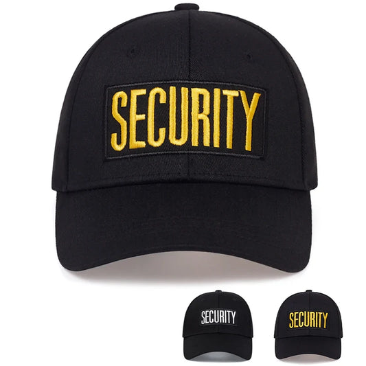 Unisex SECURITY Letter Embroidery Baseball Caps