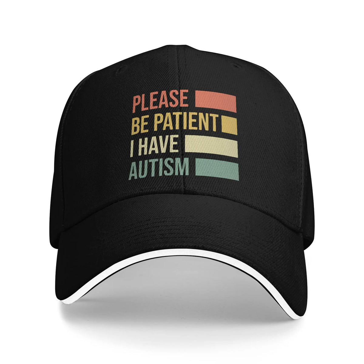 I Have Autism Sandwich Hat Baseball Caps Please Be Patient With Me