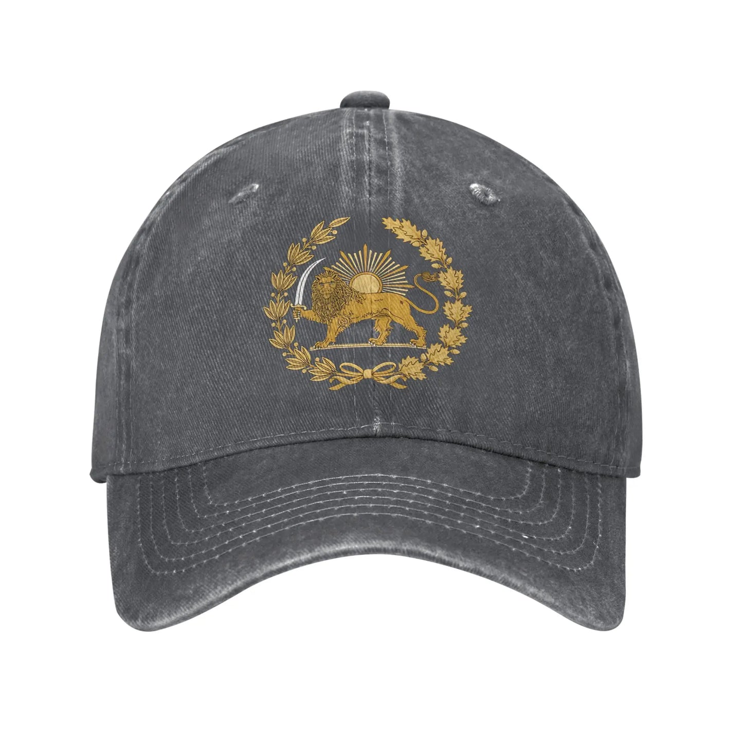 Baseball Cap Lion And Sun Emblem Of Persia Iran