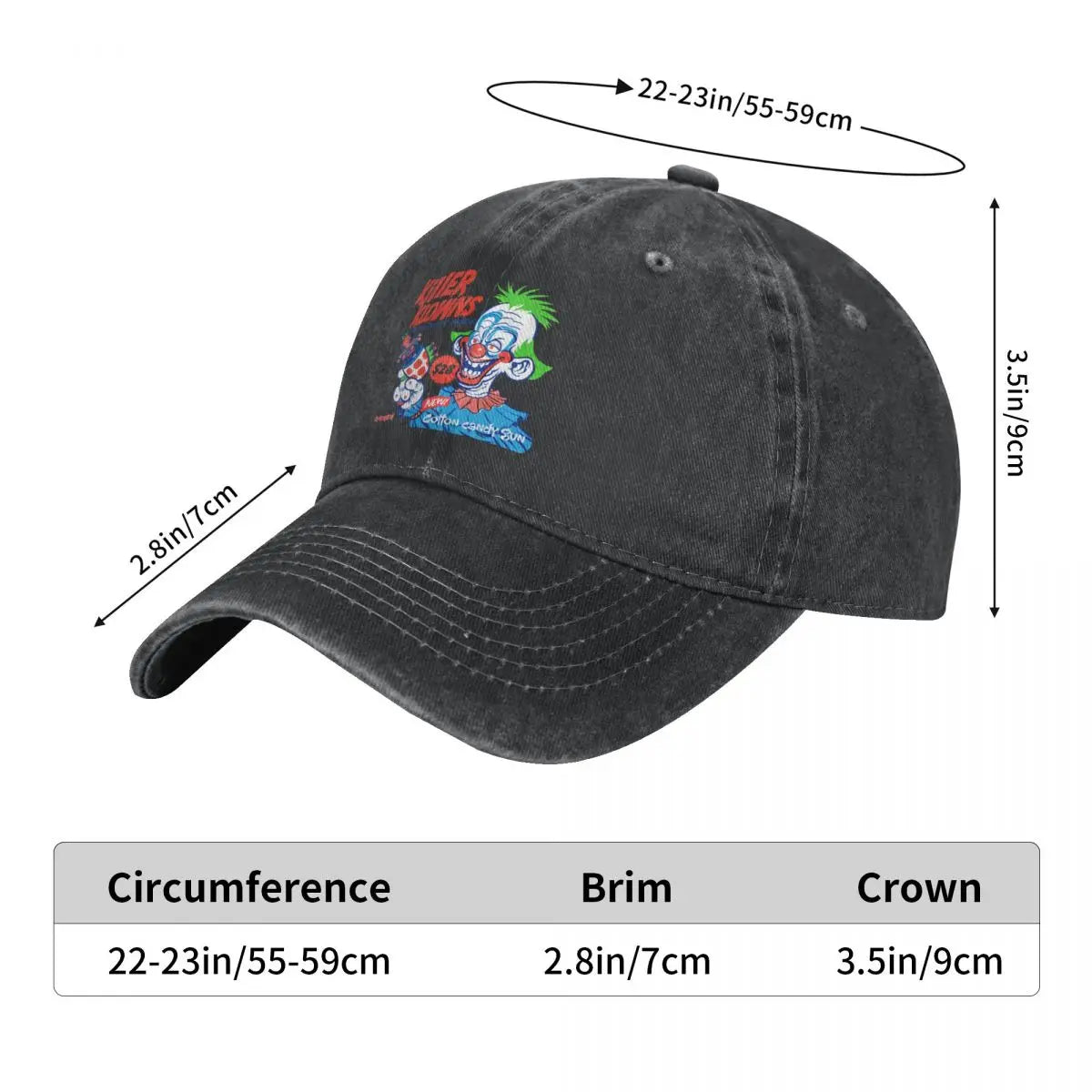 Candy Gun Baseball Caps Peaked Cap Killer Klowns From Outer Space Film