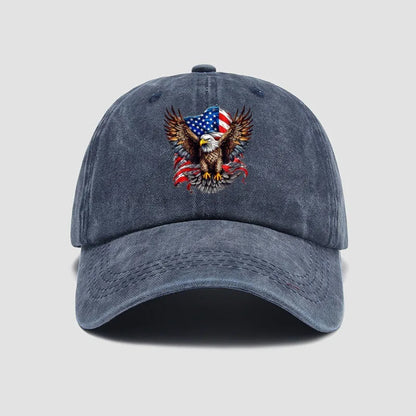 Eagle Flag Printed Baseball Cap For Men And Women