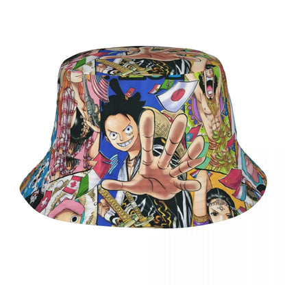 Unisex Bucket Hats One Piece Luffy Japanese Anime