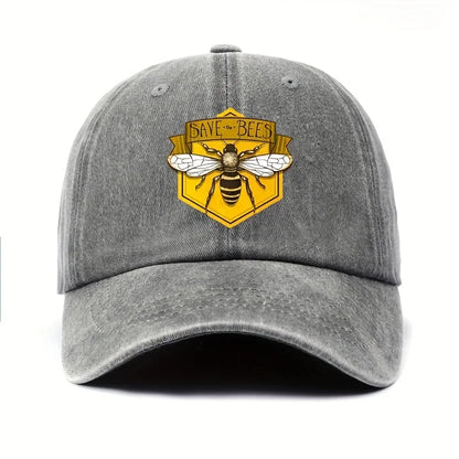 Bee Printed Baseball Cap