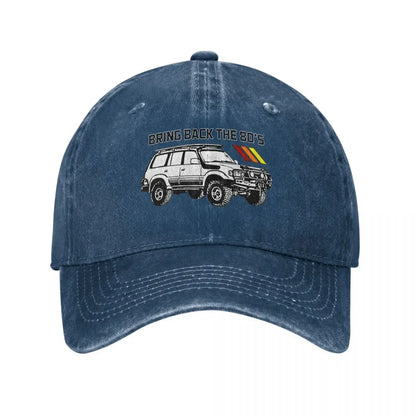 Vintage Land Car Cruiser Baseball Cap Men Women Distressed Cotton Headwear Bring Back the 80s