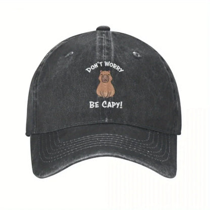 Don't Worry Be Capy Capybara Baseball Cap