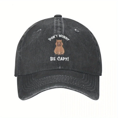 Don't Worry Be Capy Capybara Baseball Cap