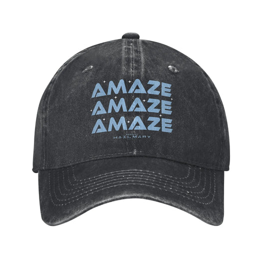 Project Hail Mary Amaze Repeat Typography Poster Baseball Cap