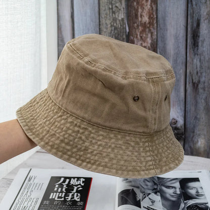 New Unisex Bucket Hat Fashion Washed Denim Cap Design Men Panama Hats Women