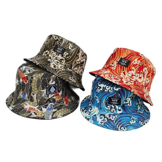 Cotton Print Bucket Hat Fisherman Hat
