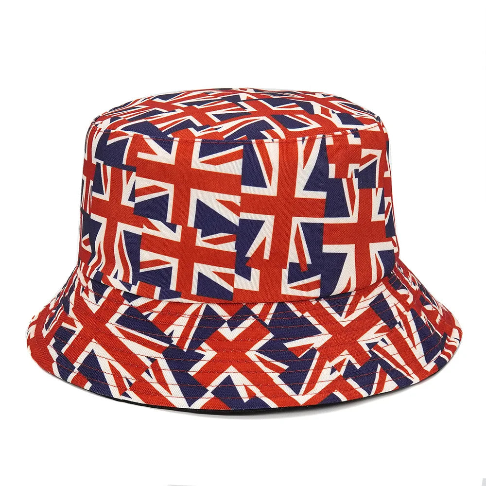Panama Bucket Hats Animal Letter Print Fisherman Hat For Women Men