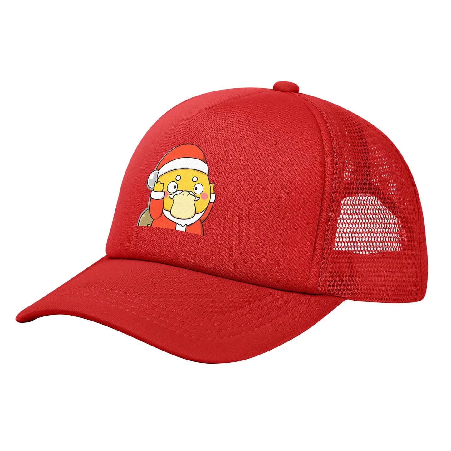 Unisex Psyduck duck's Christmas Trucker Hat Hip-Hop Mesh Baseball Caps
